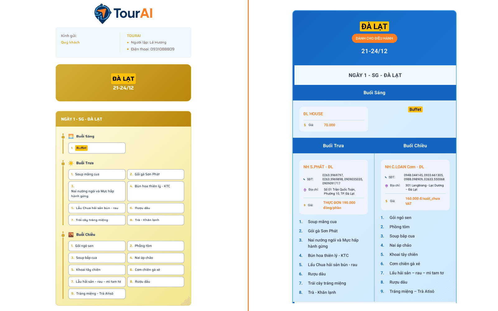 Thiết Kế Menu Chuyên Nghiệp